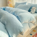 GobekUsa Fresh Bubble Yarn Fabric Bedding Set - Soft, Breathable Duvet Cover with Sheet