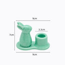 GobekUsa Bunny Rabbit Ceramic Candle Holder for Home Decor