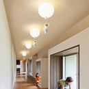 GobekUsa LED Astronaut Glass Ball Pendant Light for Children's Room
