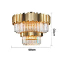 GobekUsa Golden Crystal Ceiling Light for Modern Living Room and Dining Room