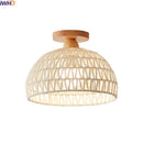 GobekUsa LED Wicker Wood Ceiling Lights Modern Style Hallway Nordic Luminaria
