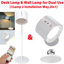 GobekUsa Double Head Wall Lamp: Touch Control, 360 Rotatable, USB Rechargeable Night Light