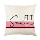 GobekUsa Christmas Santa Claus Linen Pillowcase - Sofa Cushion Cover, Decorative Living Room Pillow Cover