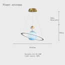 GobekUsa Children's Planet Earth Pendant Lamp: Acrylic Space Star Theme LED Hanging Light