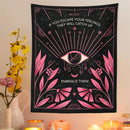 GobekUsa Botanical Eye Tapestry Wall Hanging Psychedelic Bohemia Home Decor