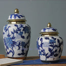 GobekUsa Chinese Retro Storage Tank Vase with Cover for Modern Home Decoration