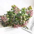 GobekUsa Fruit Branch Plant Wall Decor with Green Landscape Grass - 7 Forks