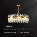 GobekUsa Crystal Chandeliers: Round LED Luxury Ceiling Pendant Lights for Elegant Home Decor.