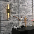 GobekUsa Black & Gold Acrylic Pipe Wall Lamp, Modern LED Room Decor Sconce