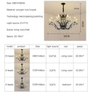 GobekUsa Crystal Candle Chandelier Lighting: Farmhouse Dining Kitchen Pendant Lamp