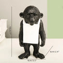 GobekUsa Gorilla Sculpture Resin Figure Monkey Statue Home Decor Living Room Figurine Craft