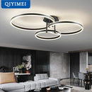 GobekUsa LED Acrylic Chandeliers Up/Down Lights Lusters for Living Room Bedroom Home Decor