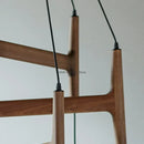 GobekUsa ASTRA Wood Pendant Light Multi Head LED Chandelier Interior Decor Lamp