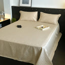 GobekUsa Luxe Cotton Satin Stripe Bed Sheet Set with 2 Pillowcase