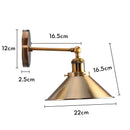 GobekUsa Industrial Retro Loft Wall Sconce E27 Bedside Lights Fixtures for Living Room