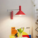 GobekUsa Industrial Metal Wall Lamp with Extendable Arms for Bedside Reading