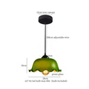 GobekUsa Green Glass LED Pendant Lamp for Living & Dining Room Decor