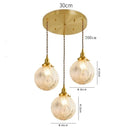 GobekUsa Clear Glass LED Pendant Light: Modern Copper Hanging Lamp for Home Indoor Decor
