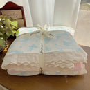 GobekUsa Lace Romantic Comforter Set - Full Twin Double Size Bed Linens