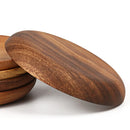 GobekUsa Beech Wooden Round Plate for Snacks, Sushi & Fruits