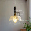 GobekUsa Japanese Style Green Glass LED Pendant Chandelier for Home Decor