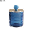 GobekUsa Glass Tea Canister Candy Pot Ceramic Ball Decorative Storage Jar