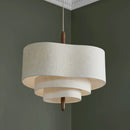 GobekUsa Japanese Fabric Chandelier Retro Style Pendant Light for Living Room, Bedroom, Restaurant, Hotel