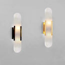 GobekUsa Linear Marble Chandelier: Modern Circular Alabaster Pendant Light