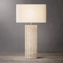 GobekUsa Large Brown Stone Fabric Table Lamp for Home Decoration in Living Room or Bedroom