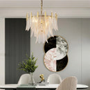 GobekUsa Leaf Glass Chandelier - Nordic Style Light Luxury Pendant Lamp