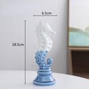 GobekUsa Cartoon Seahorse Ceramic Statue for Home Decoration