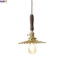 GobekUsa Copper Walnut LED Pendant Lights, Modern Hanging Lamp for Hallway, Bedroom, Dining Room