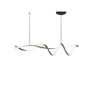 GobekUsa Black Modern LED Chandelier Dining Room Kitchen Island Bar Ceiling Fixture