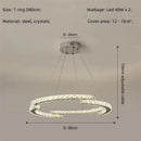 GobekUsa Crystal LED Chandelier Pendant Light Modern Luxury Foyer Ceiling Lamp