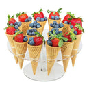 GobekUsa Ice Cream Cone Holder Stand: Durable Acrylic Display Rack for Cupcakes & Cones