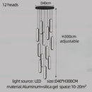GobekUsa LED Staircase Branch Chandelier for Modern Living & Dining Rooms