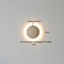 GobekUsa Double LED Wall Lamp Sconce Yellow Cave Stone Iron Canopy Mirror Light