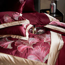 GobekUsa Ginkgo Biloba Embroidery 1000TC Egyptian Cotton Bedding Set