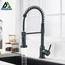 GobekUsa Black Flexible Kitchen Faucet Pull Down Mixer Tap Swivel Stream Sprayer Nozzle