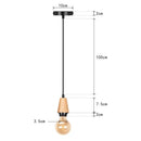 Black Wood Industrial Pendant Light