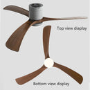 GobekUsa 46" Modern Black Ceiling Fan with Remote Control and LED Light