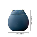 GobekUsa Lucky Cat Tea Storage Jar: Cute Ceramic Can for Household Tea and Candy Storage