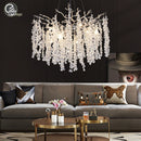 GobekUsa Crystal Branch Chandelier: Elegant LED Ceiling Light for Living/Dining Room & Foyer