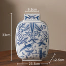 GobekUsa Blue & White Porcelain Vase Pot for Stylish Room Aesthetic Decor & Flowers