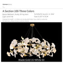 GobekUsa Ginkgo Biloba Chandelier: Elegant Duplex Living Room Hotel Lobby Pendant Light