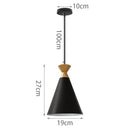 Black Wood Industrial Pendant Light