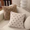 GobekUsa IvoryCamel Polka Dot Lace Cushion Cover 45x45cm for Home Sofa Bed Decoration