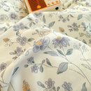 GobekUsa Korean Princess Floral Ruffles Bedding Set: Single/Queen Duvet, Cover, & Pillowcases