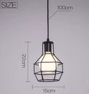 GobekUsa Iron Pendant Lights for Dining Room, Cafe, Clothing Store - Industrial Retro Loft Style