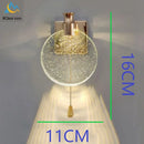 GobekUsa Crystal LED Wall Lamp for Bedroom Living Room Decor
